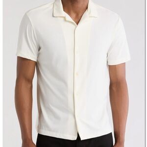 Denim & Flower Cream Casual Button Down Shirt